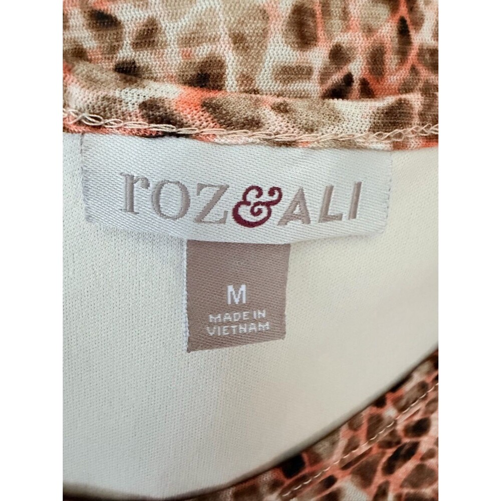 Roz & Ali Pink and Brown Tiered Ruffle Top - Picture 5 of 6